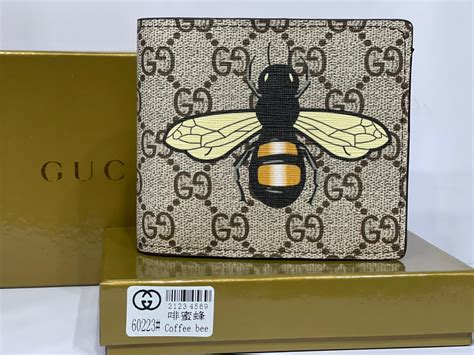 gucci wallet with bees|Gucci bee wallet for sale.